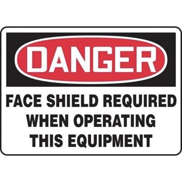 Accuform OSHA DANGER SAFETY SIGN FACE SHIELD MPPE015XV MPPE015XV - main